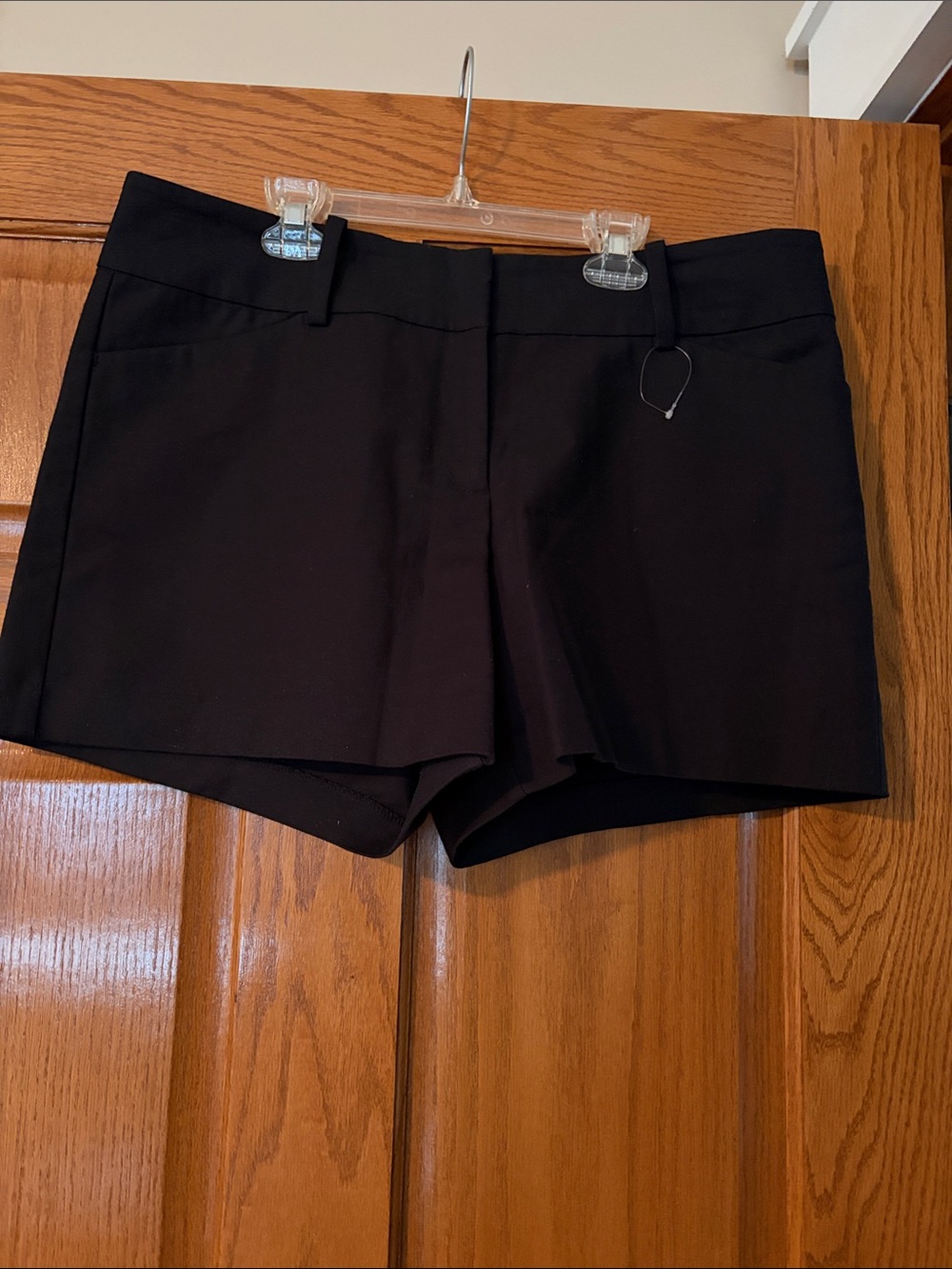 Ann Taylor Black High-Waist Tailored Shorts 5 inch length